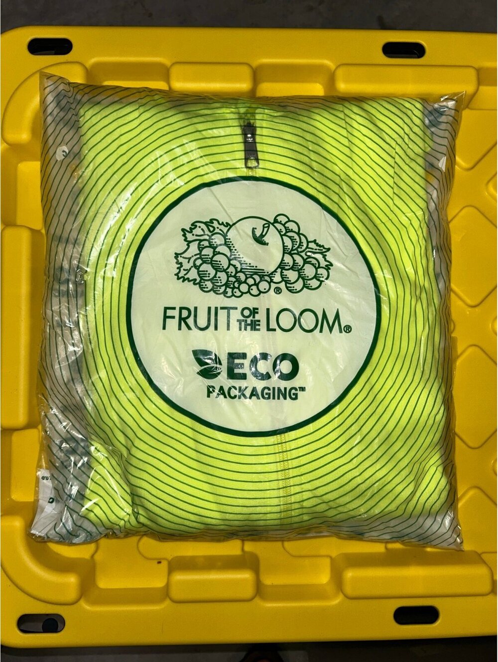 Fruit of the Loom Safety Green Zip Up Hoodie XL [COPY]
